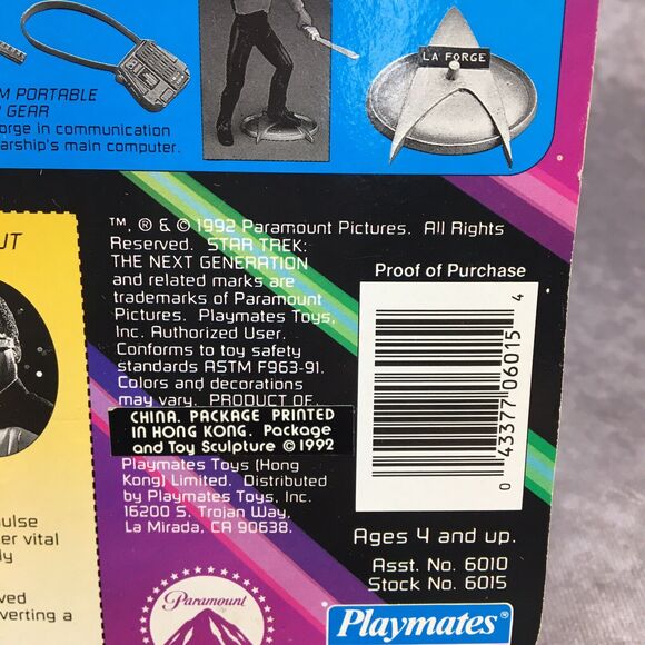 STAR TREK The Next Generation Lieutenant George La Forge Playmates Figure- Read - Picture 7 of 9